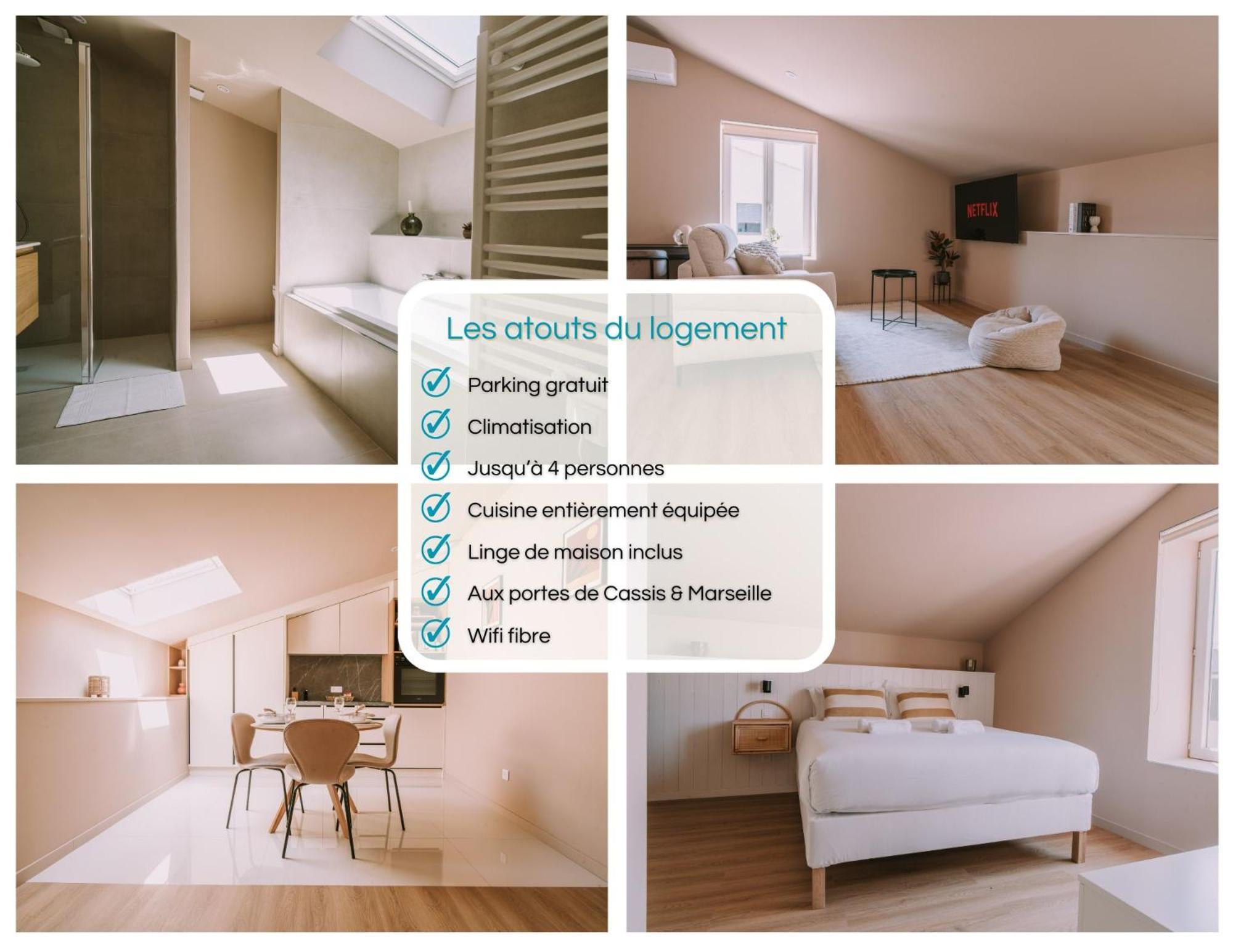 Apartmán Quietude-Loft Neuf-Clim & Parking Roquefort-la-Bédoule Exteriér fotografie